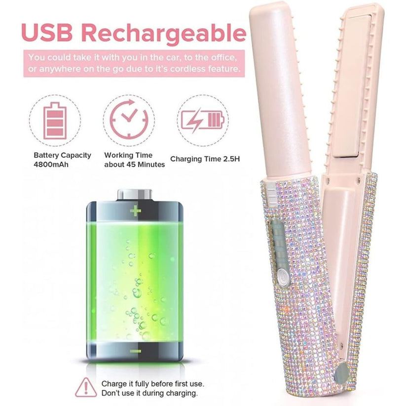 Bling Me Straight Wireless Hair Straightener