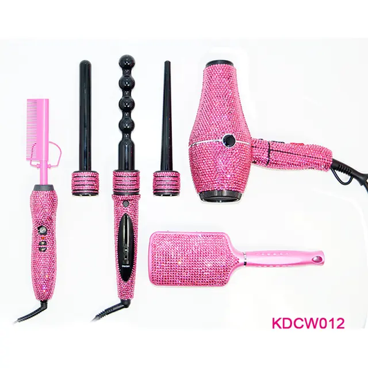 Pink or Silver Rhinestone Hot tools set