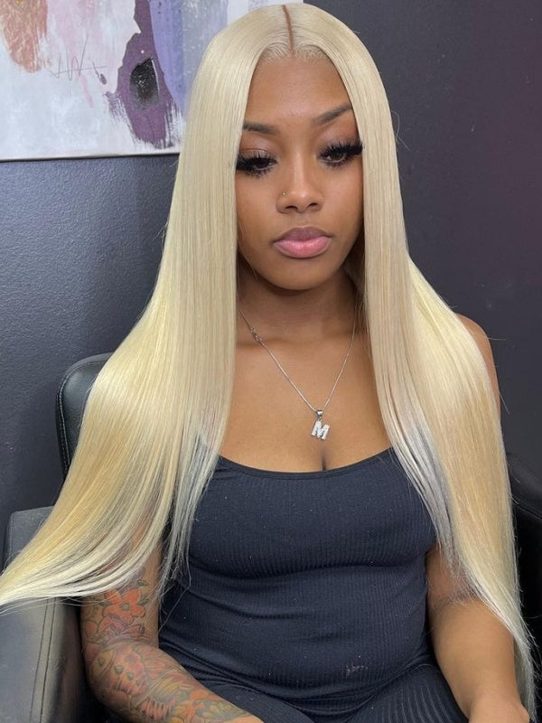 Blonde 613 European Straight Frontal Wig