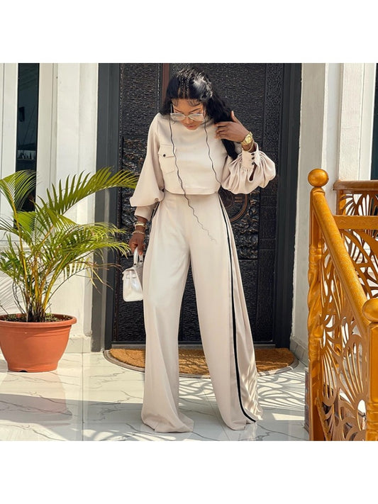 Long Sleeve Loose Trouser Sets