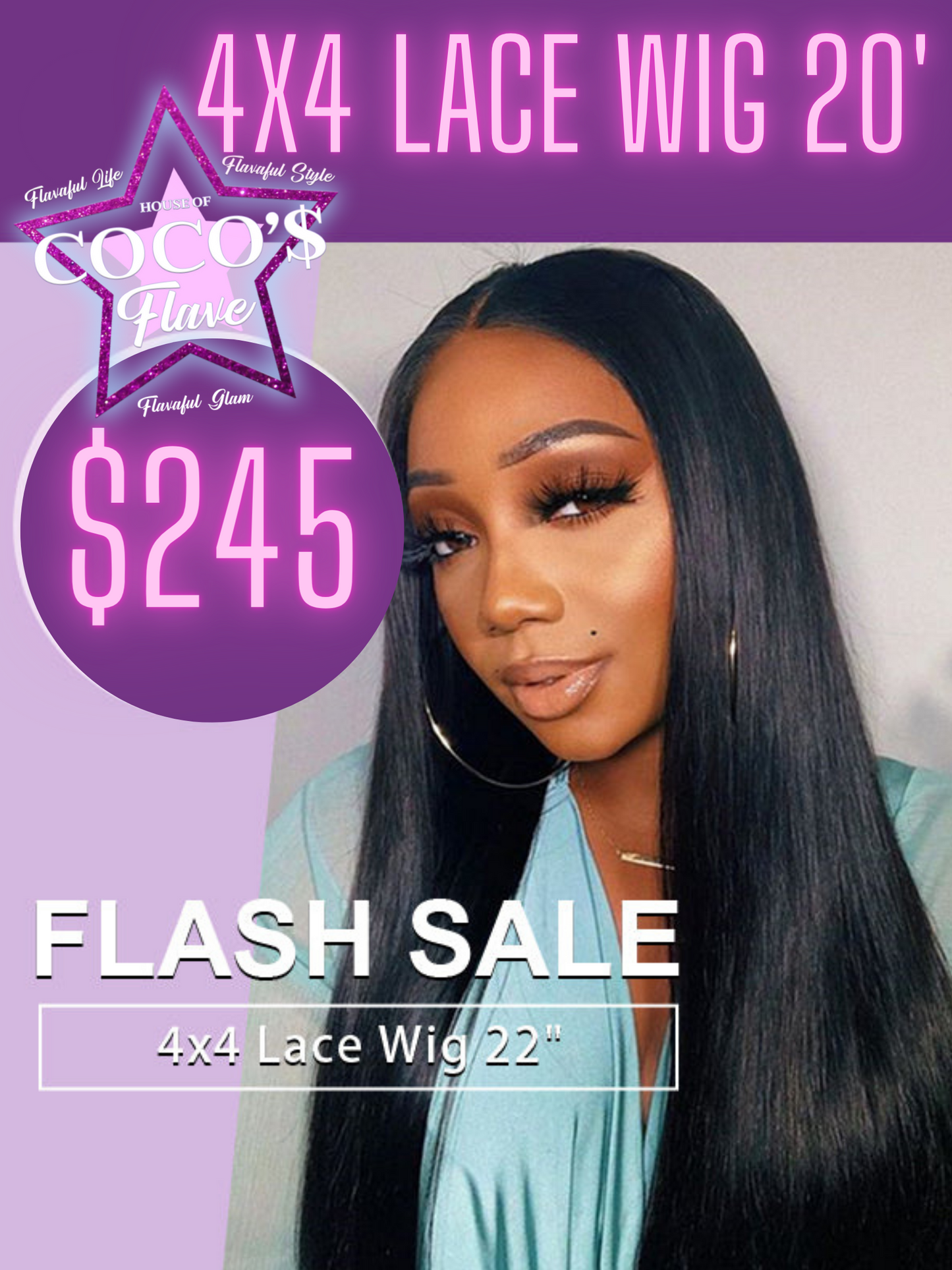 4x4 Straight Lace Wig