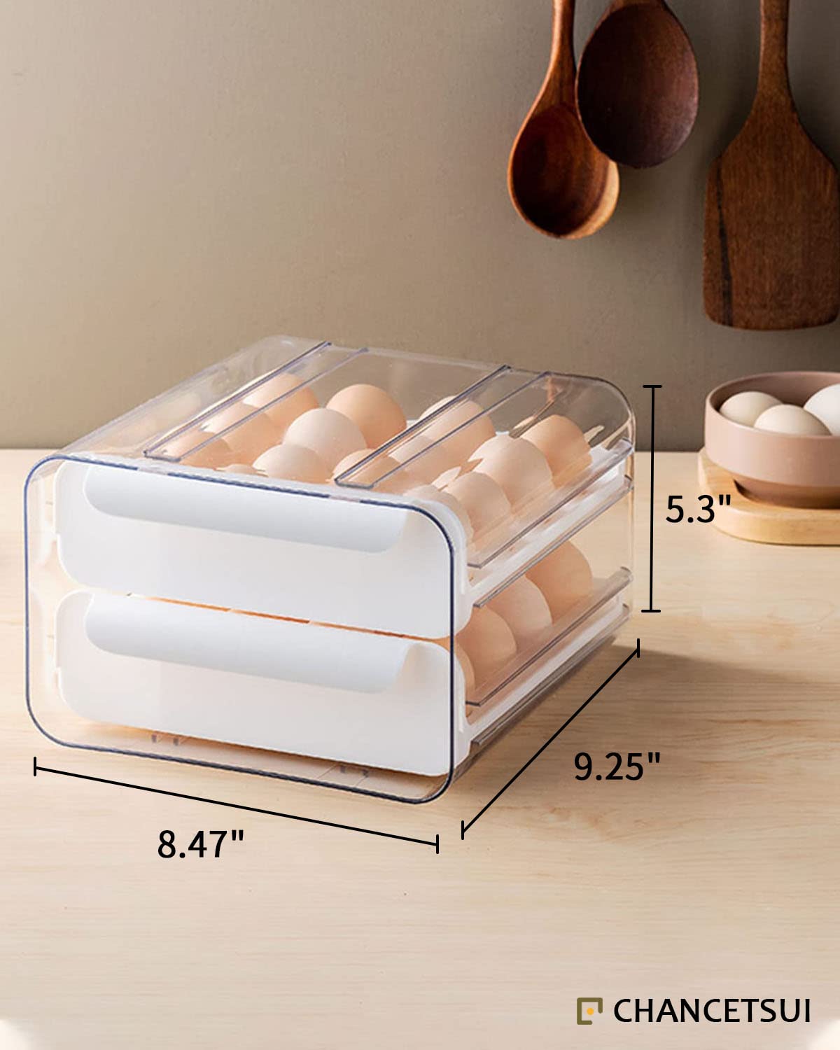Egg Storage Container Organizer Bin