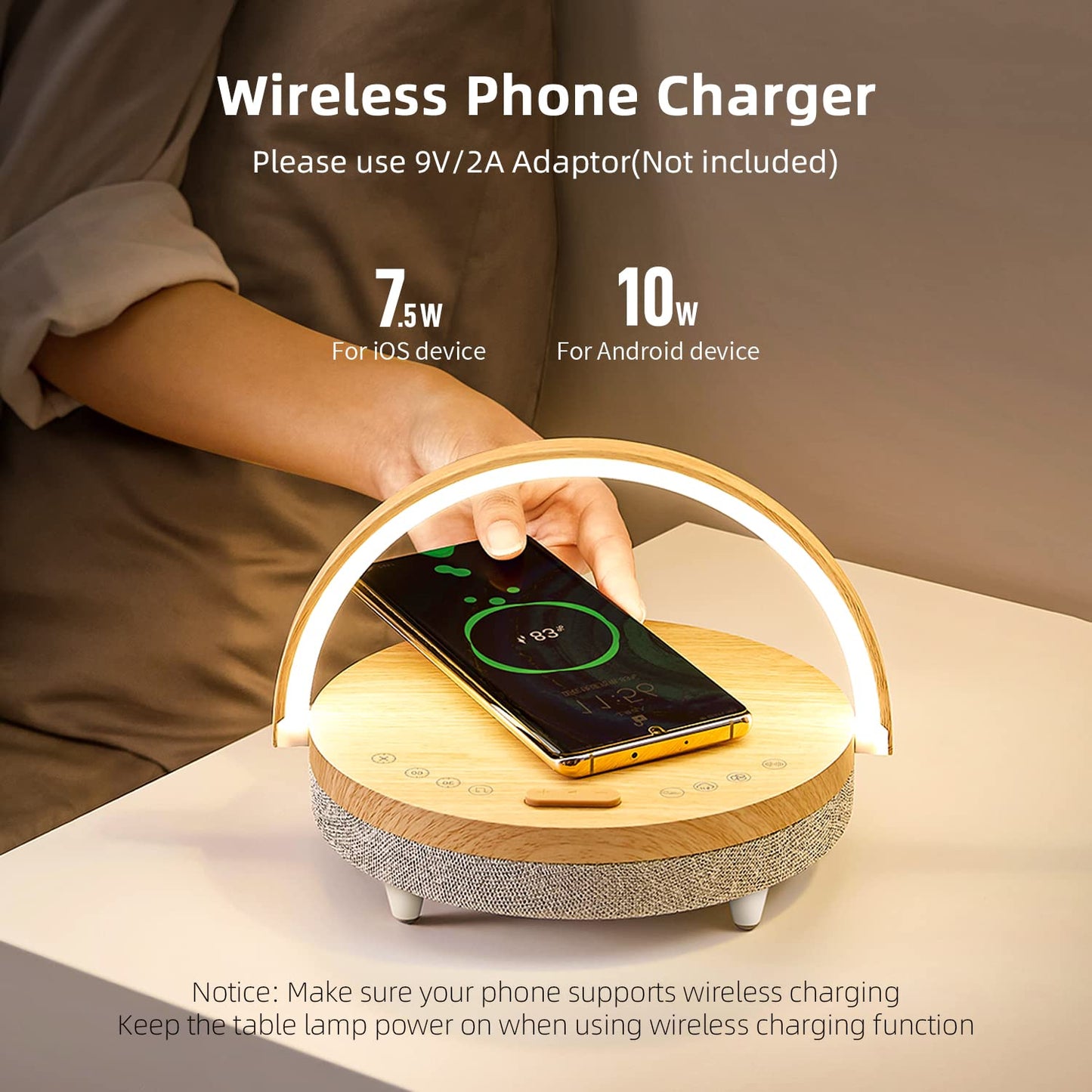 Multifunctional Led Night Light With Wireless Charging